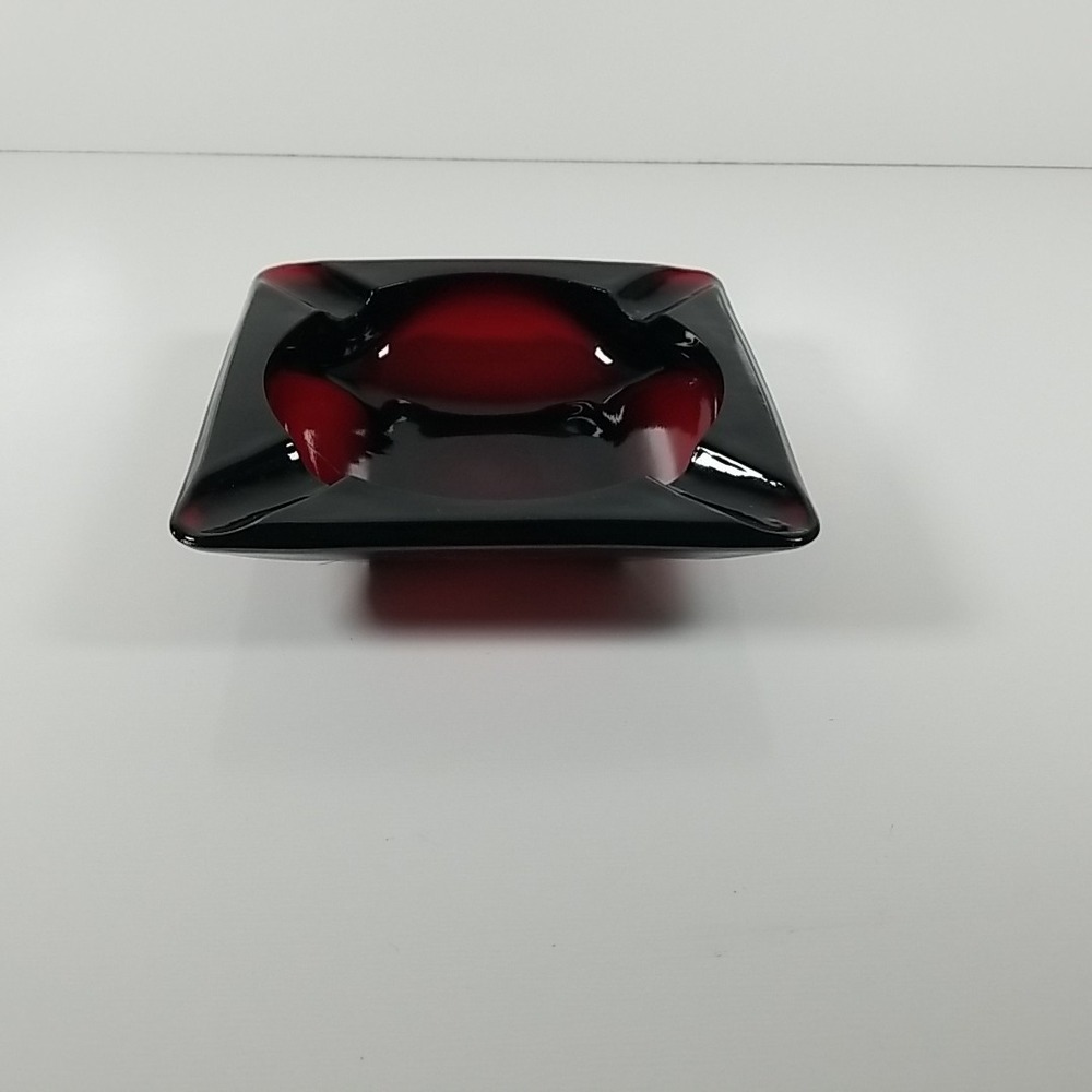 Vintage Ashtray Ruby Red